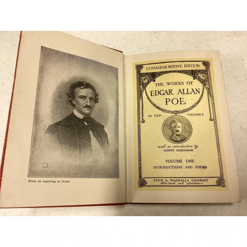 The Works of Edgar Allan Poe 1904 Funk & Wagnalls 9 of 10 Volume Set, Antique